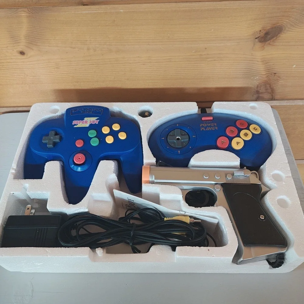 Power Player Super Joystick & Power Gun Game‎ Blue Vintage Original 1999 C5